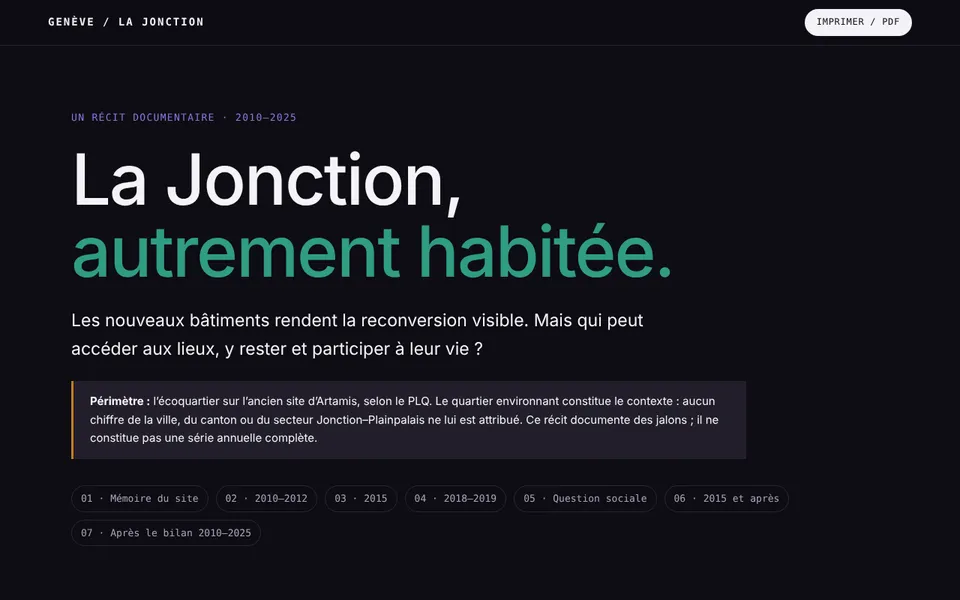Vista previa: La Jonction, habitada de otro modo